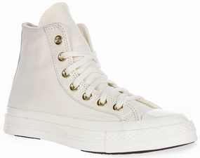Converse Chuck 70s A12555C In White Gold Logo Shoes Converse