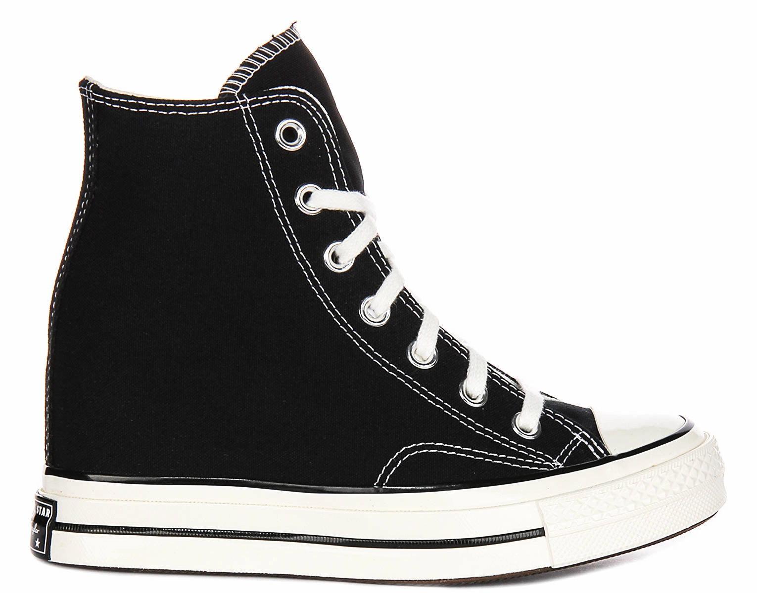Converse Chuck 70s A12563C Wedge In Black White Platforms Shoes Converse