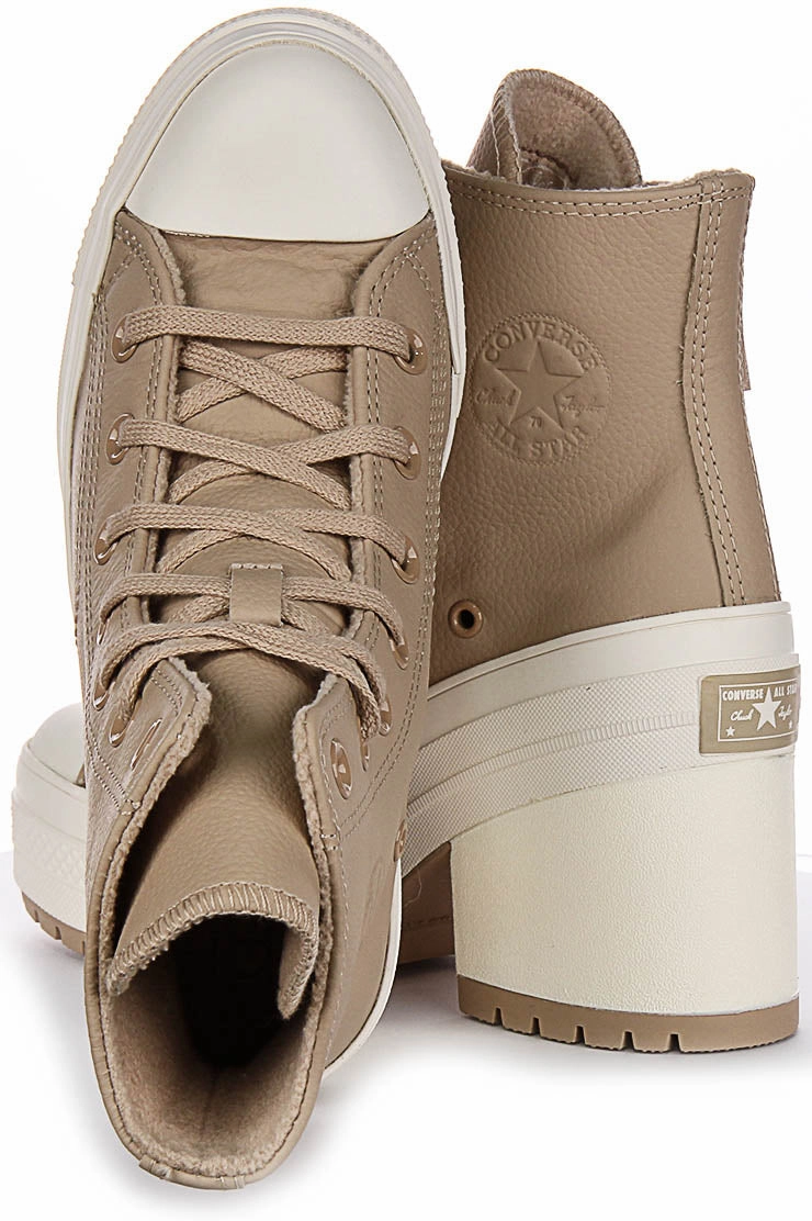 Converse Chuck 70s De Luxe Heel A12345C In Taupe For Unisex Shoes Converse