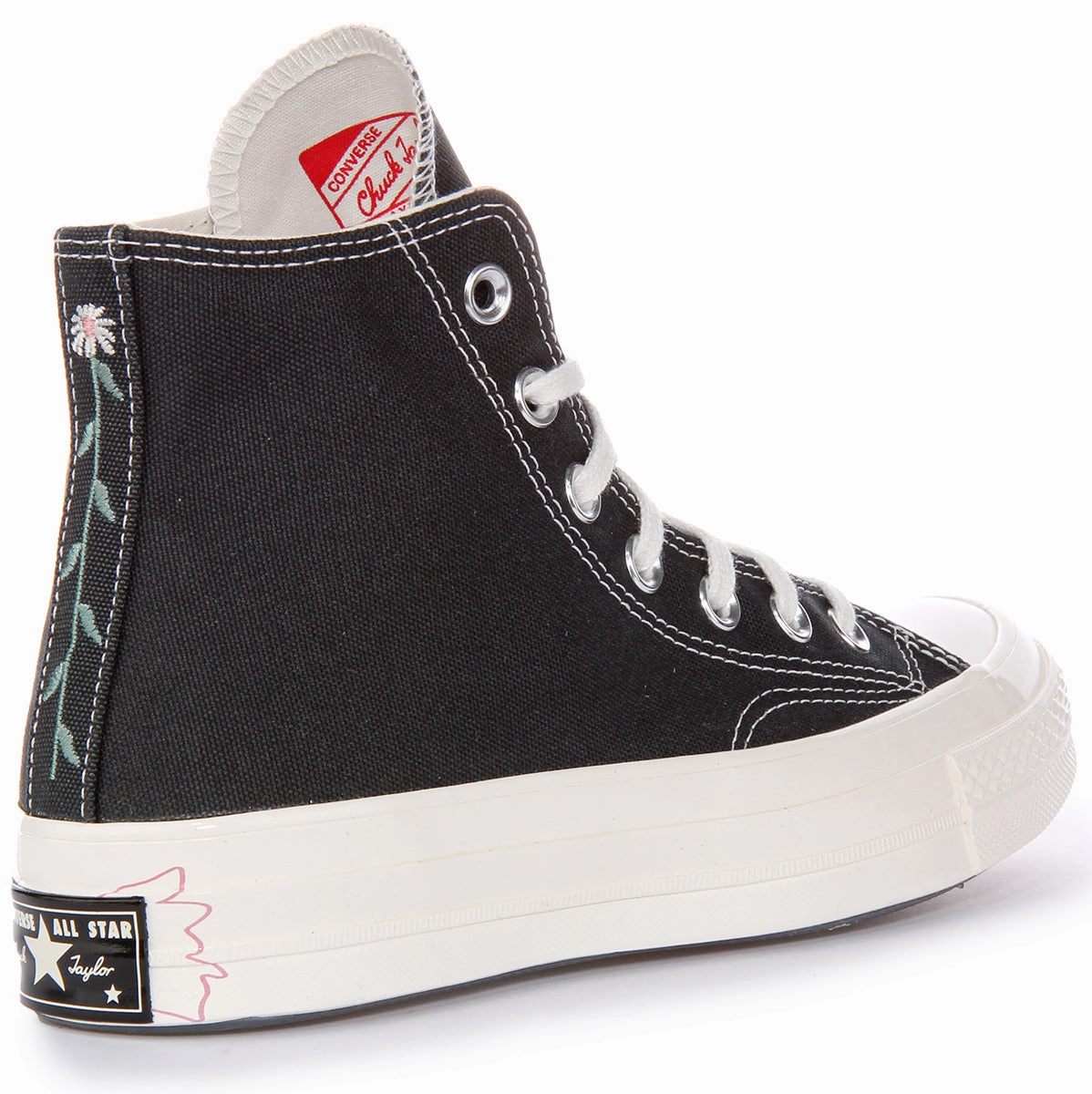 Converse Chuck 70s Hi A07108C In Black White Flower Shoes Converse