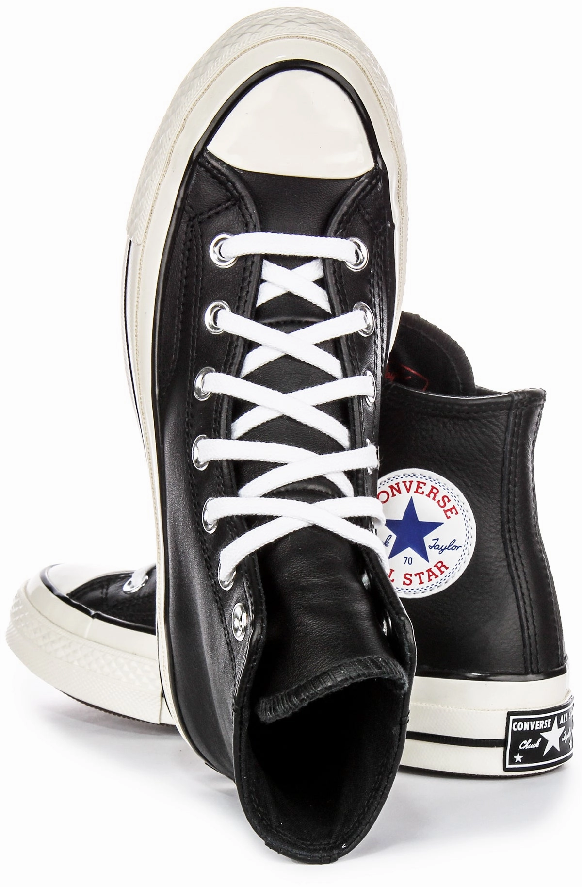 Converse Chuck 70s Hi A07200C In Black White Leather Shoes Converse