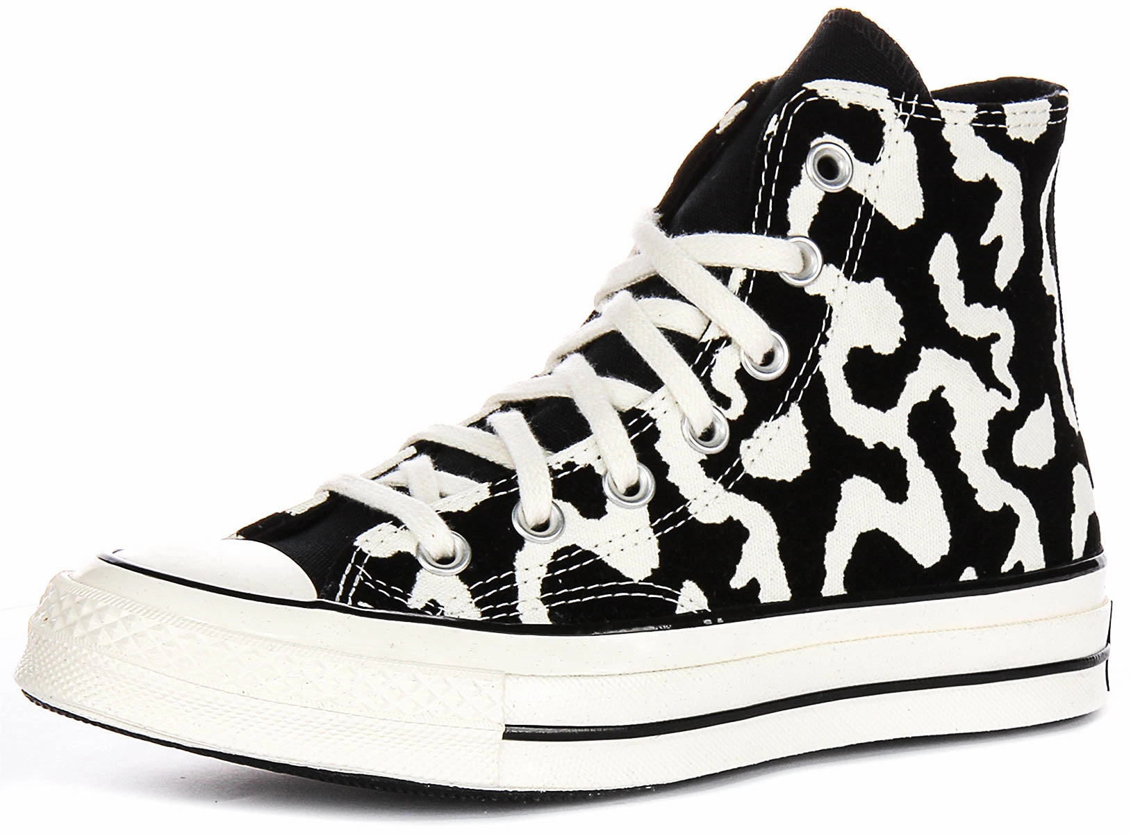Converse Chuck 70s Hi A12350C In Black White Remix Leopard Shoes Converse