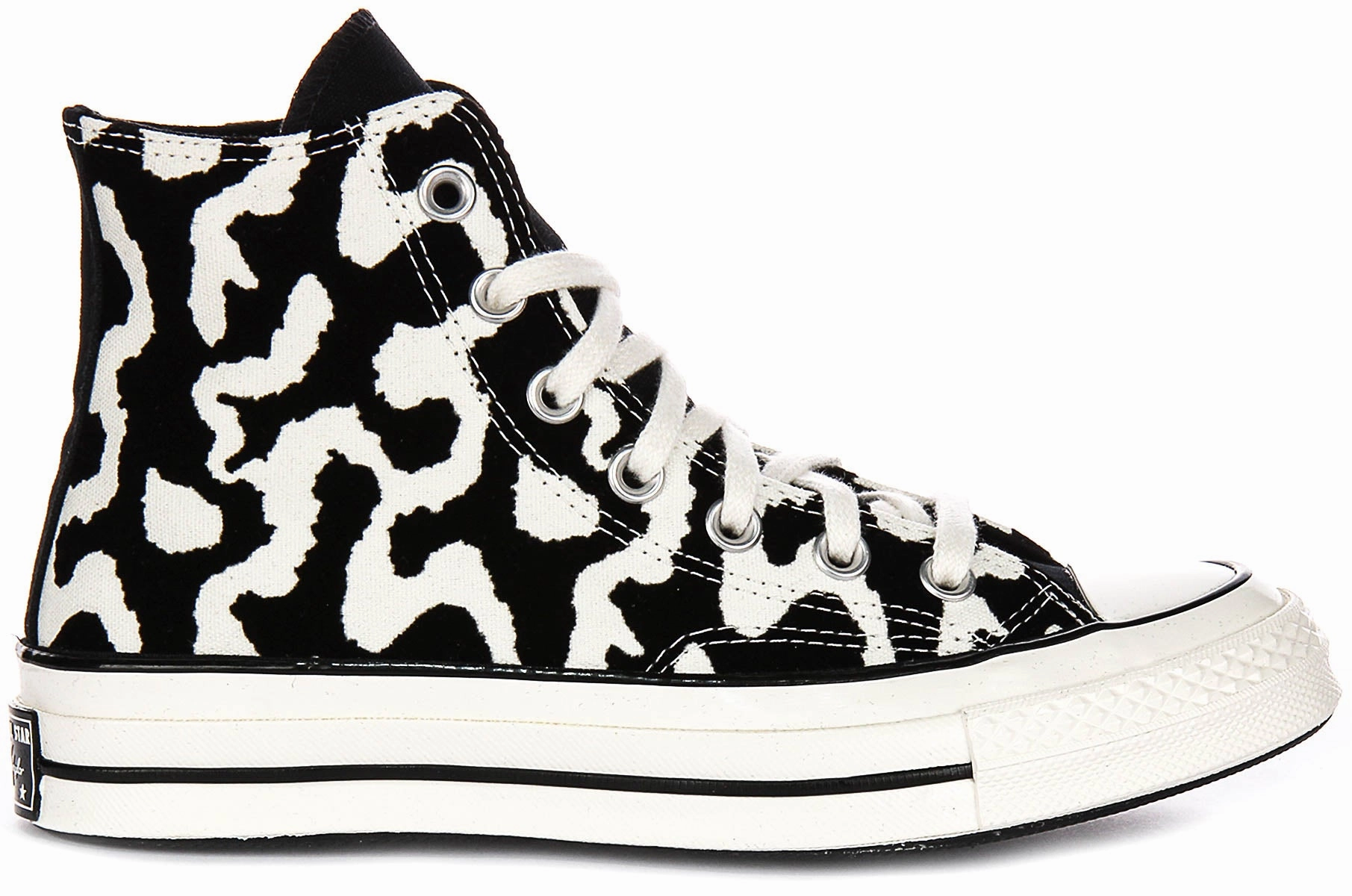 Converse Chuck 70s Hi A12350C In Black White Remix Leopard Shoes Converse