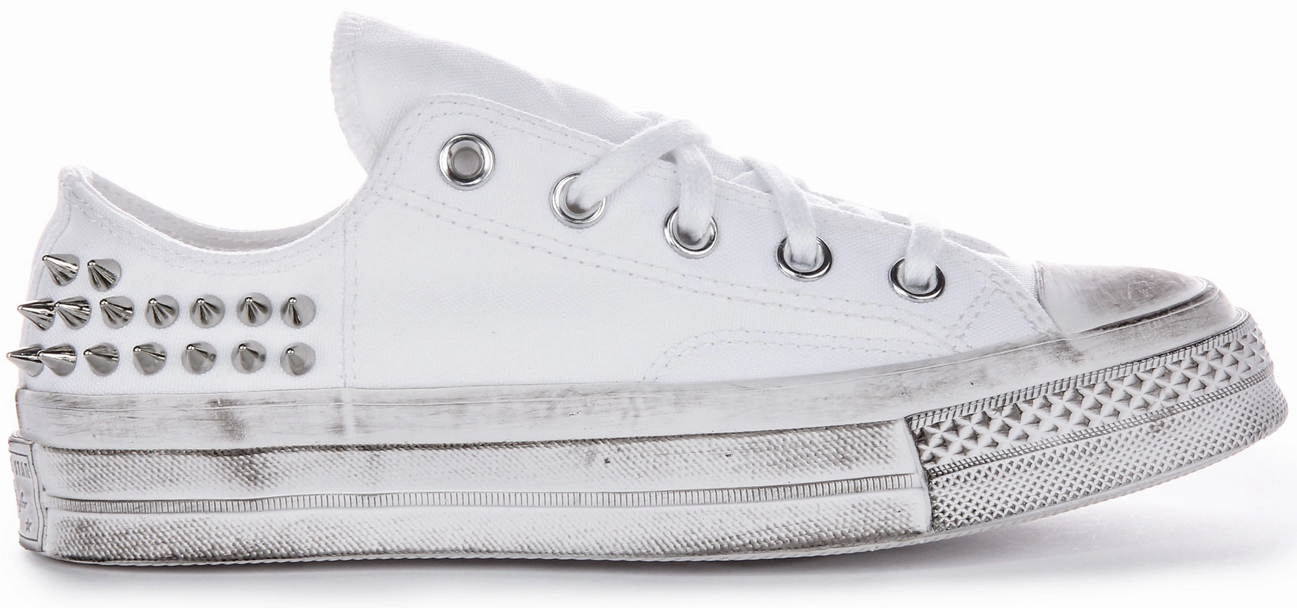 Converse Chuck 70s Vintage Studd A07208C In White Silver Shoes Converse