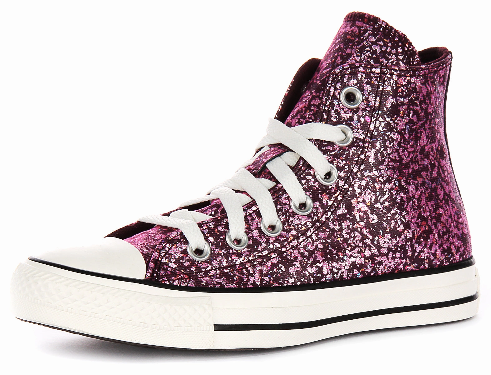 Converse Chuck Taylor A11137C In Magenta Glitter Effect Shoes Converse