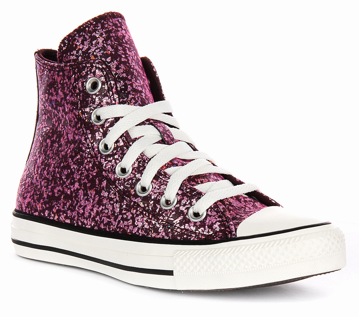 Converse Chuck Taylor A11137C In Magenta Glitter Effect Shoes Converse