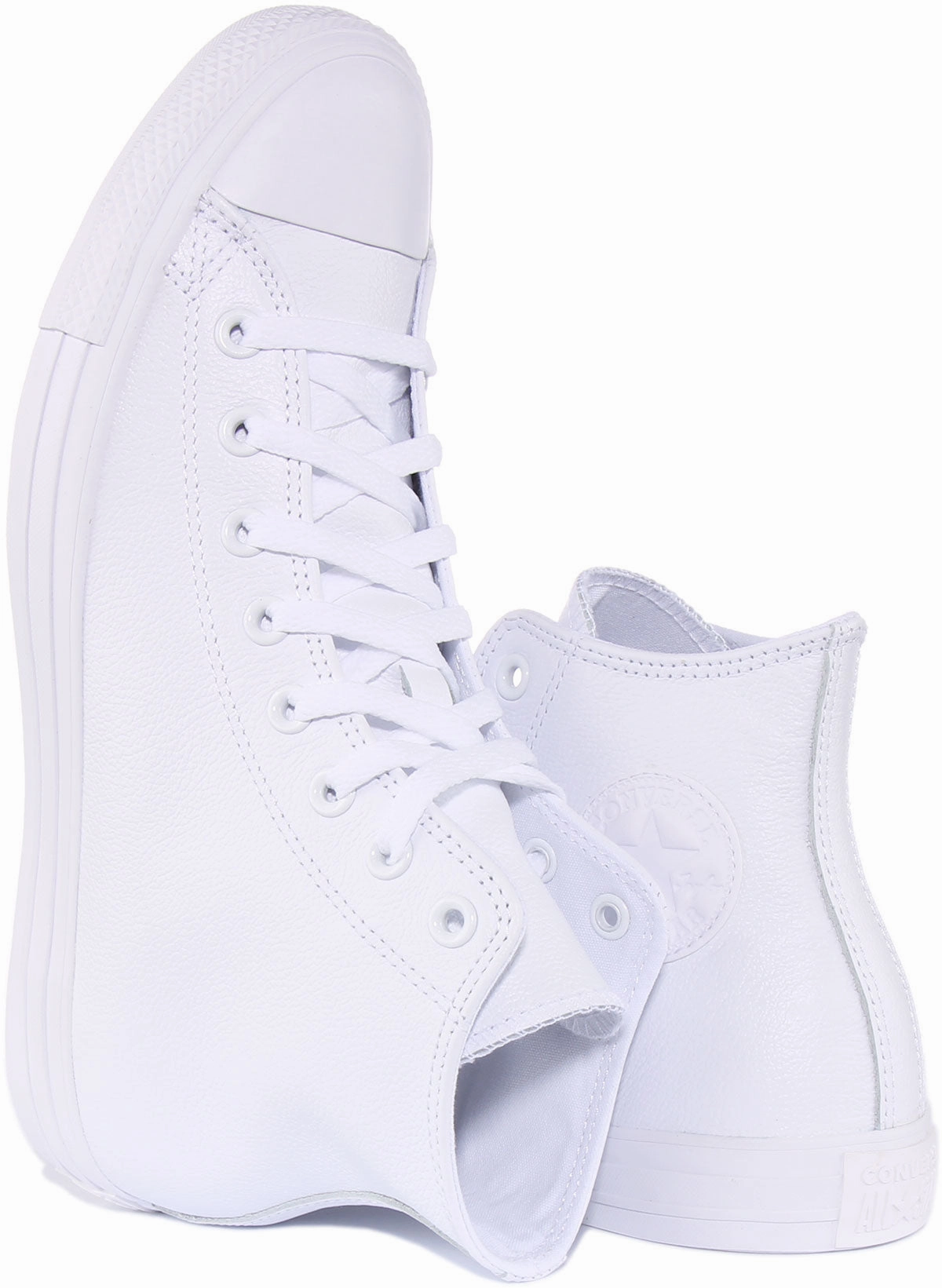 Converse Chuck Taylor All Star 1T406 In White Leather Shoes Converse