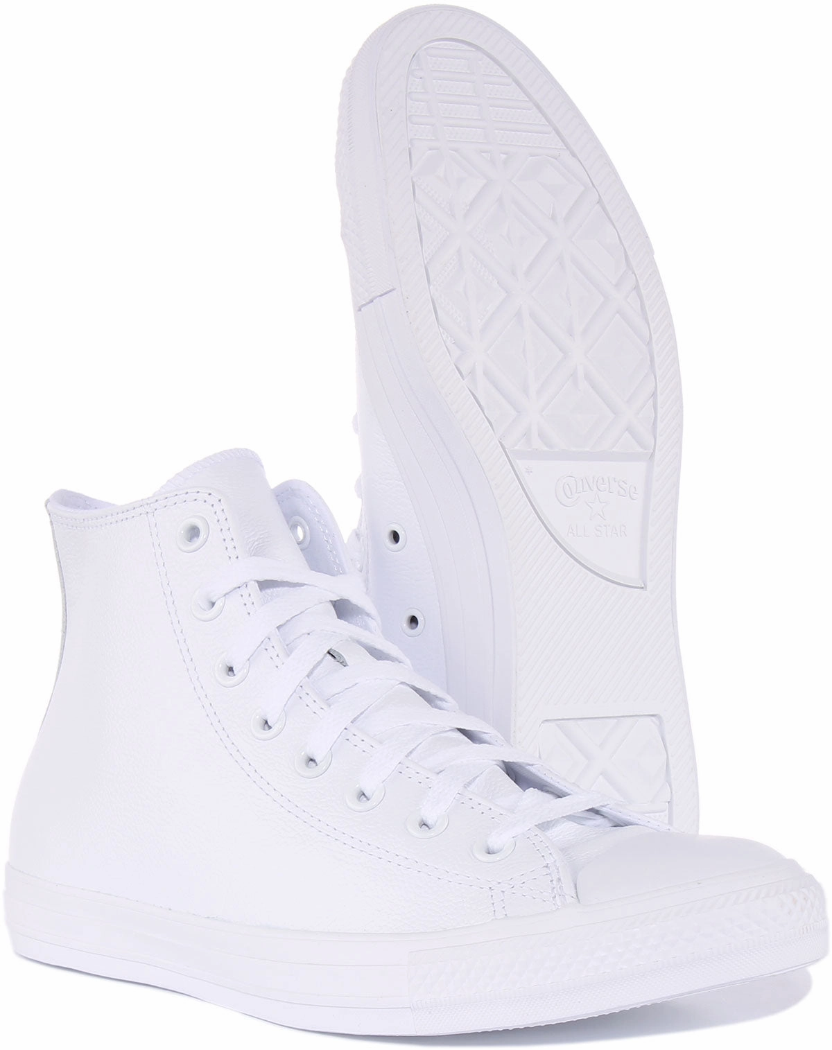 Converse Chuck Taylor All Star 1T406 In White Leather Shoes Converse