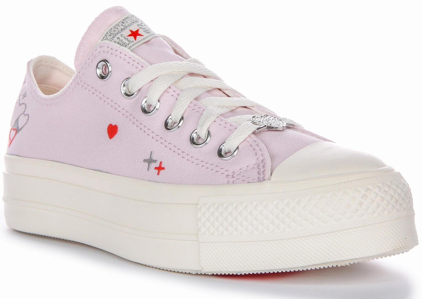 Converse Chuck Taylor Lift Low A09115C In Lilac | Hearts Shoes Converse