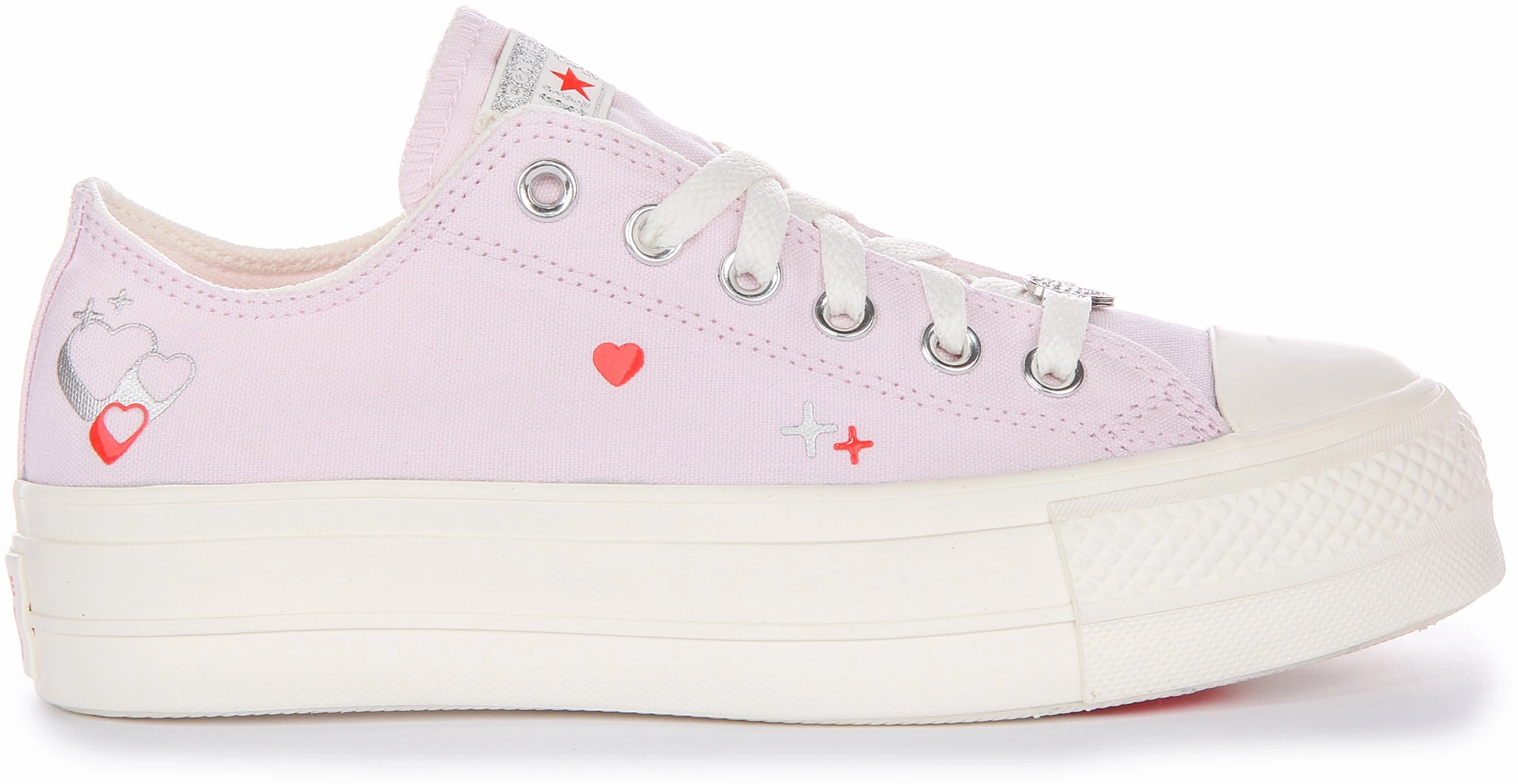 Converse Chuck Taylor Lift Low A09115C In Lilac | Hearts Shoes Converse