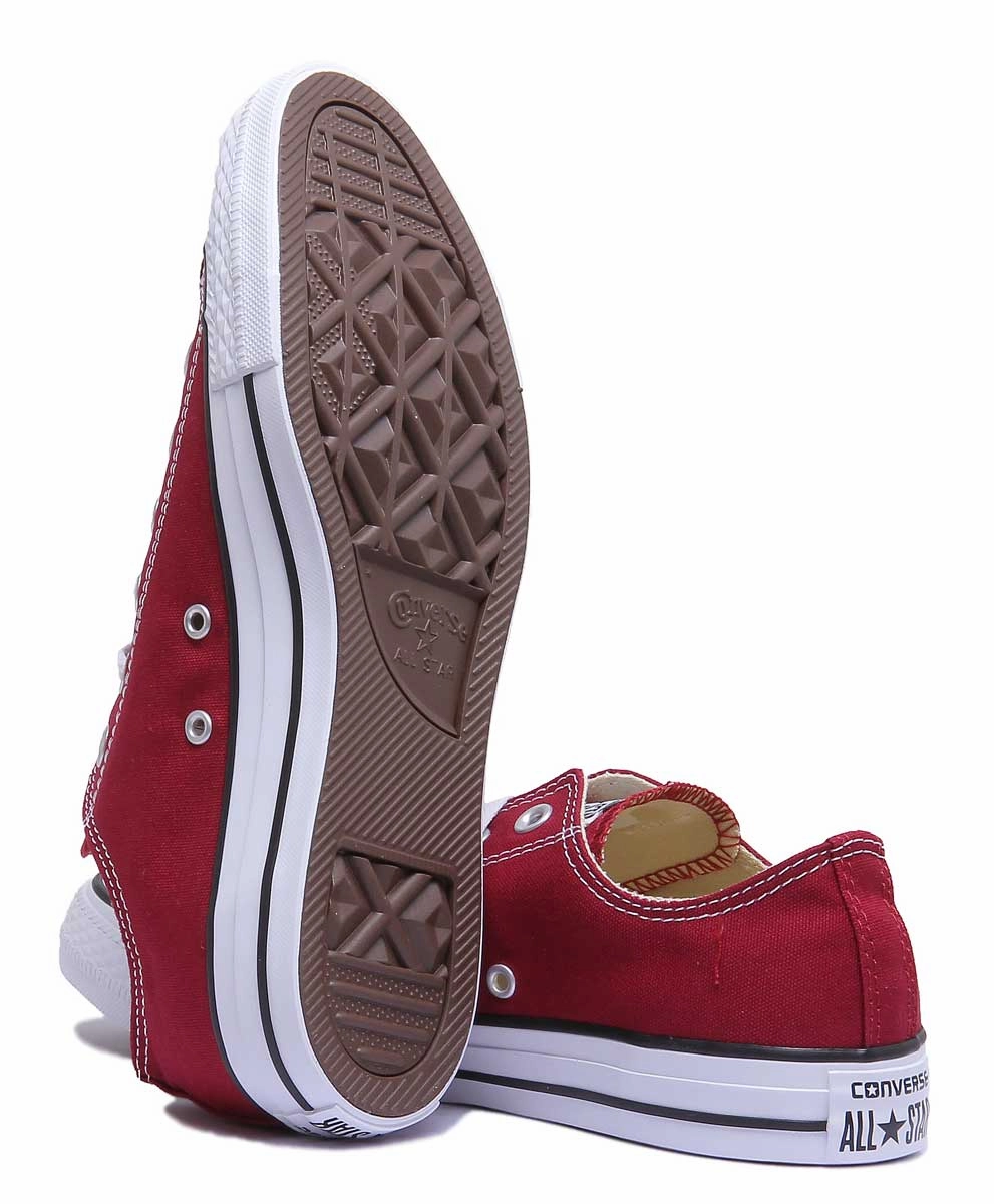Converse M9691 All Star Low Trainer In Maroon Shoes Converse