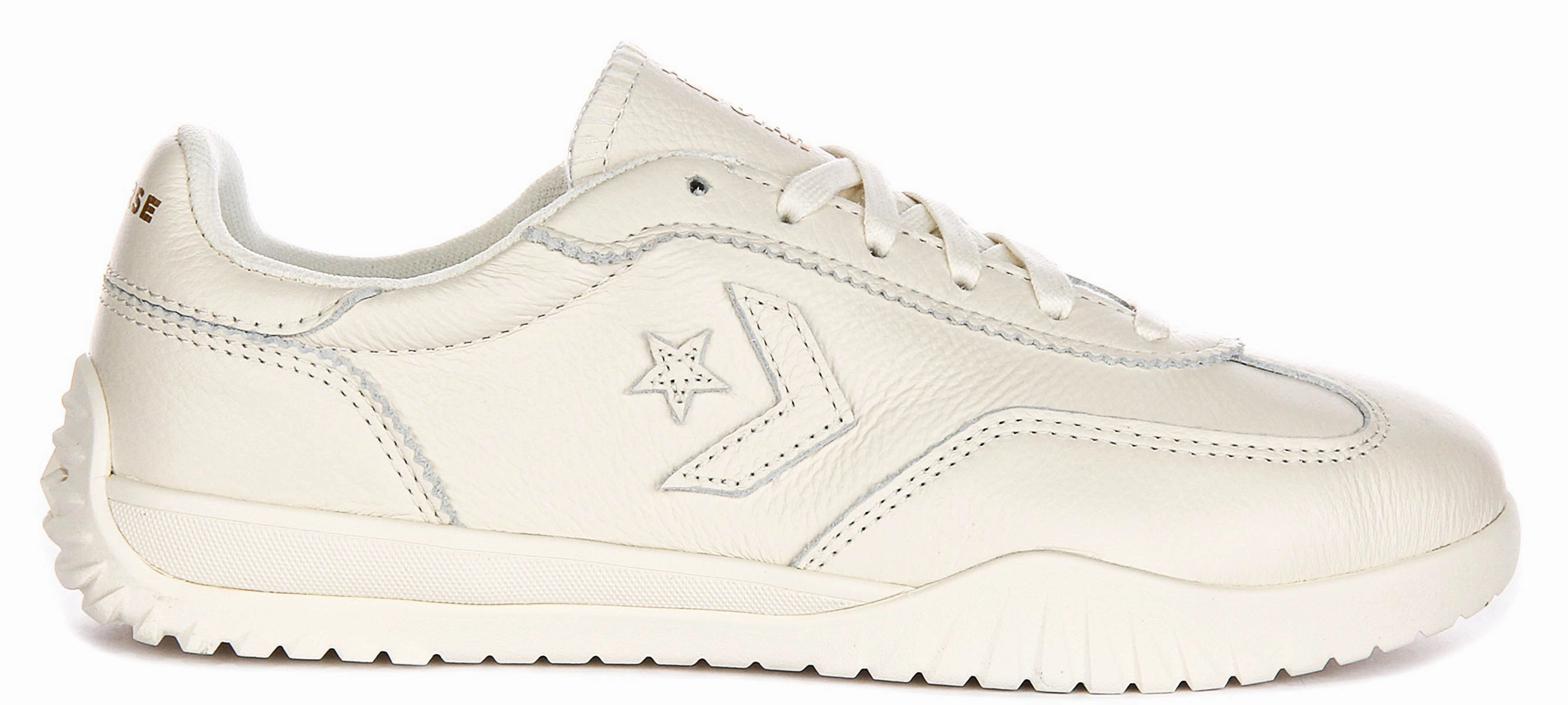 Converse Run Star Trainers A12778C In Cream Leather Shoes Converse