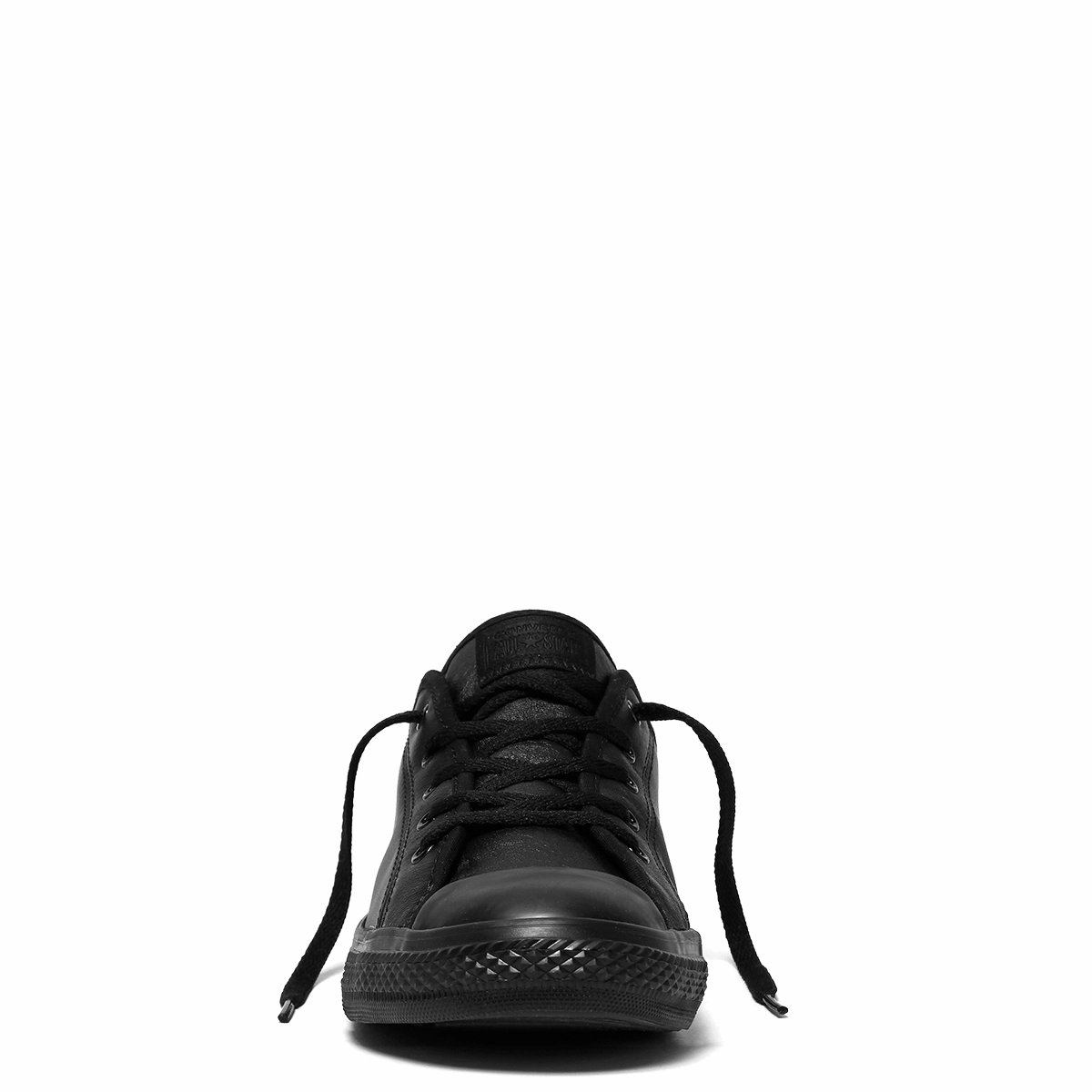 CONVERSE WOMEN'S CHUCK TAYLOR ALL STAR DAINTY LOW TOP TRIPLE BLACK LEATHER SHOE