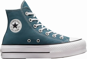 Converse Women's Chuck Taylor All Star Leopard Platform High Top Sneakers, Deepgreen, 5 UK, Deepgreen, 5 UK