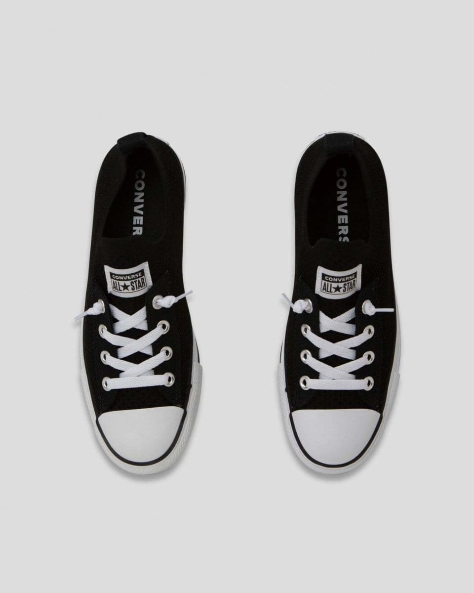 CONVERSE WOMEN'S CHUCK TAYLOR ALL STAR SHORELINE KNIT SLIP LOW TOP BLACK SHOE