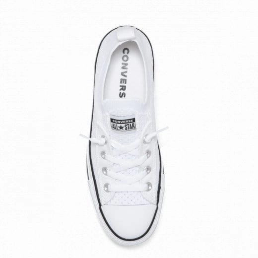 CONVERSE WOMEN'S CHUCK TAYLOR ALL STAR SHORELINE KNIT SLIP LOW TOP WHITE SHOE