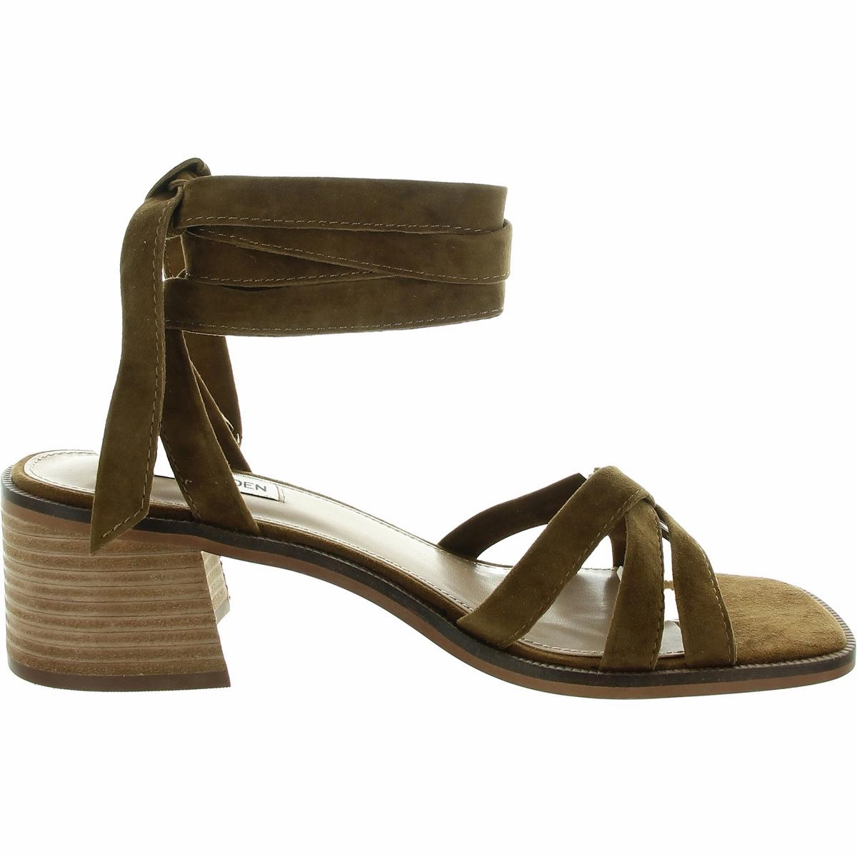 Cory Womens Strappy Suede Block Heel