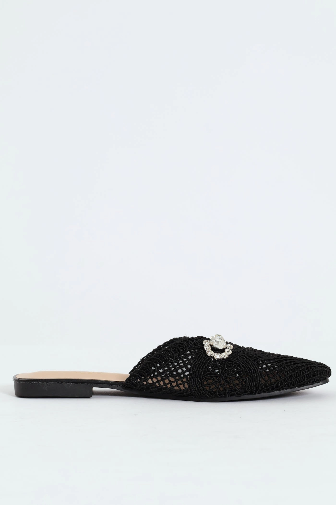 Crochet Push In With Trim - Black