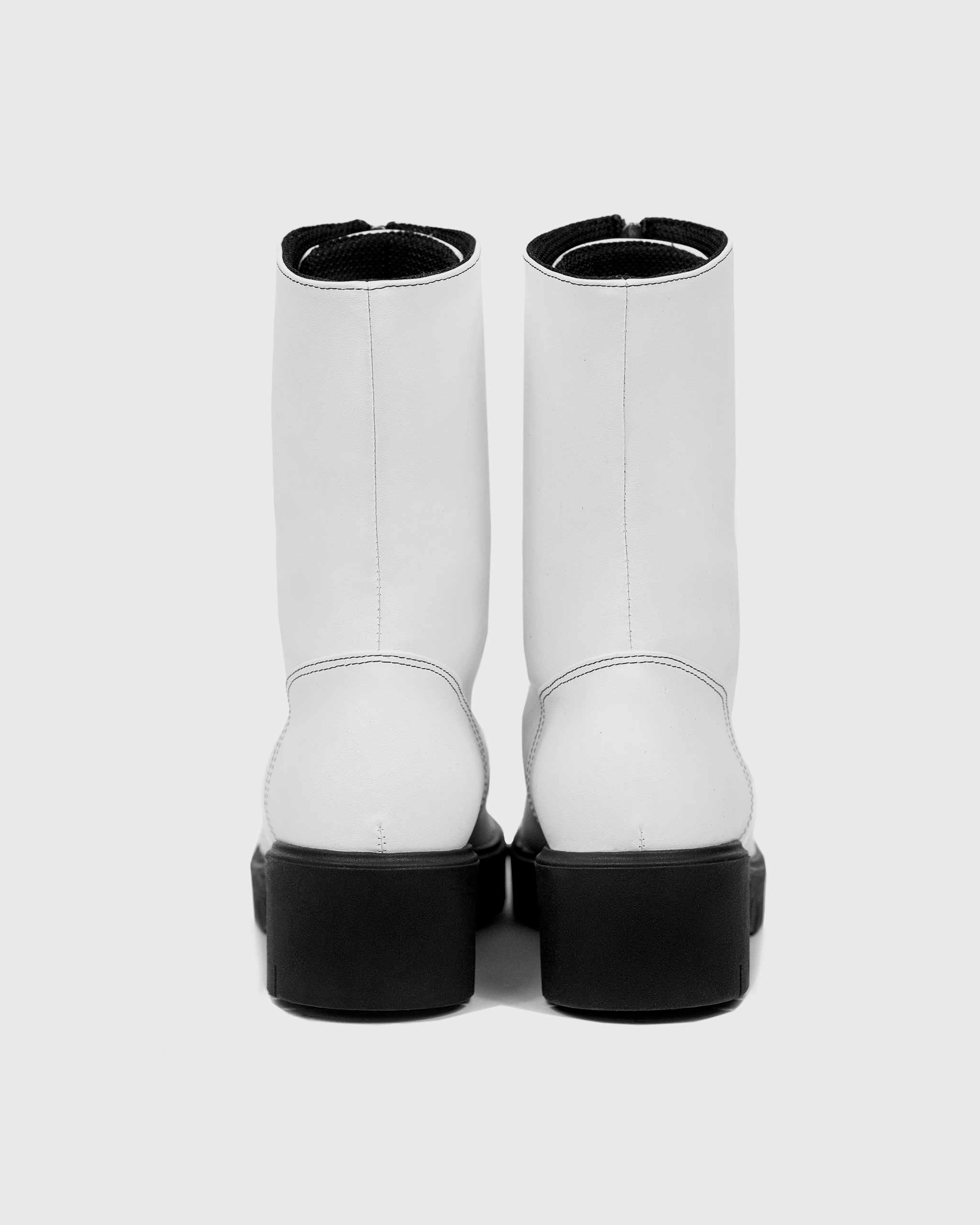 Cyber Desserto Cactus Leather Vegan Ankle Boots | White