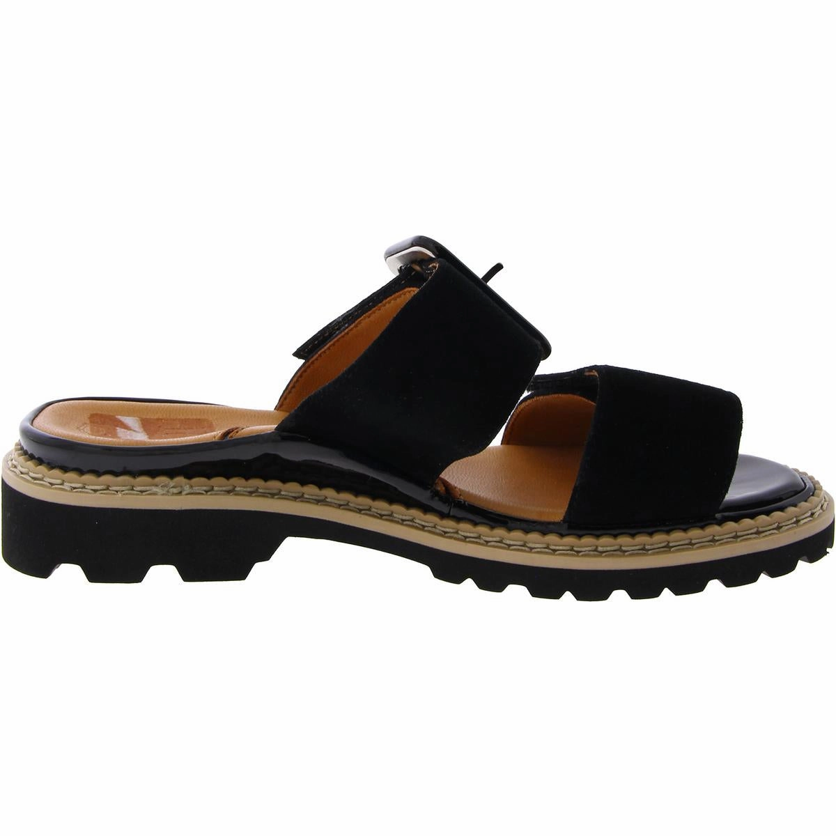 Dalbir Womens Suede Adjustable Slide Sandals