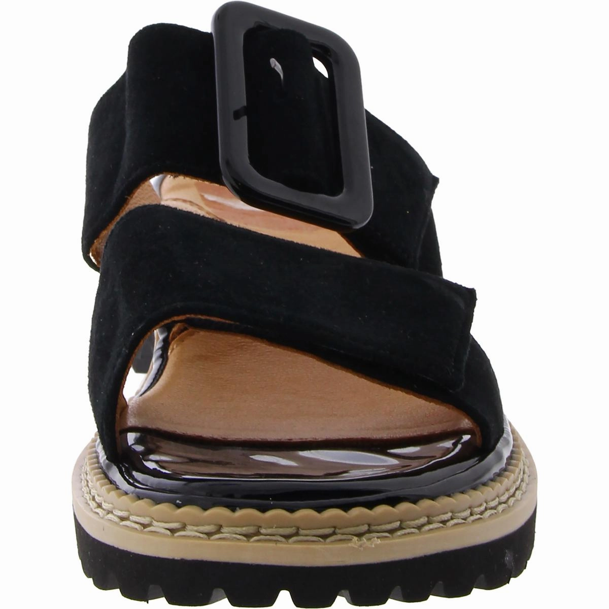 Dalbir Womens Suede Adjustable Slide Sandals