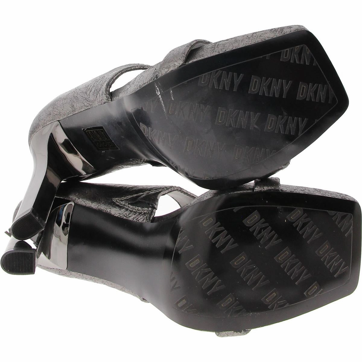Dava High Womens Leather Metallic Heels