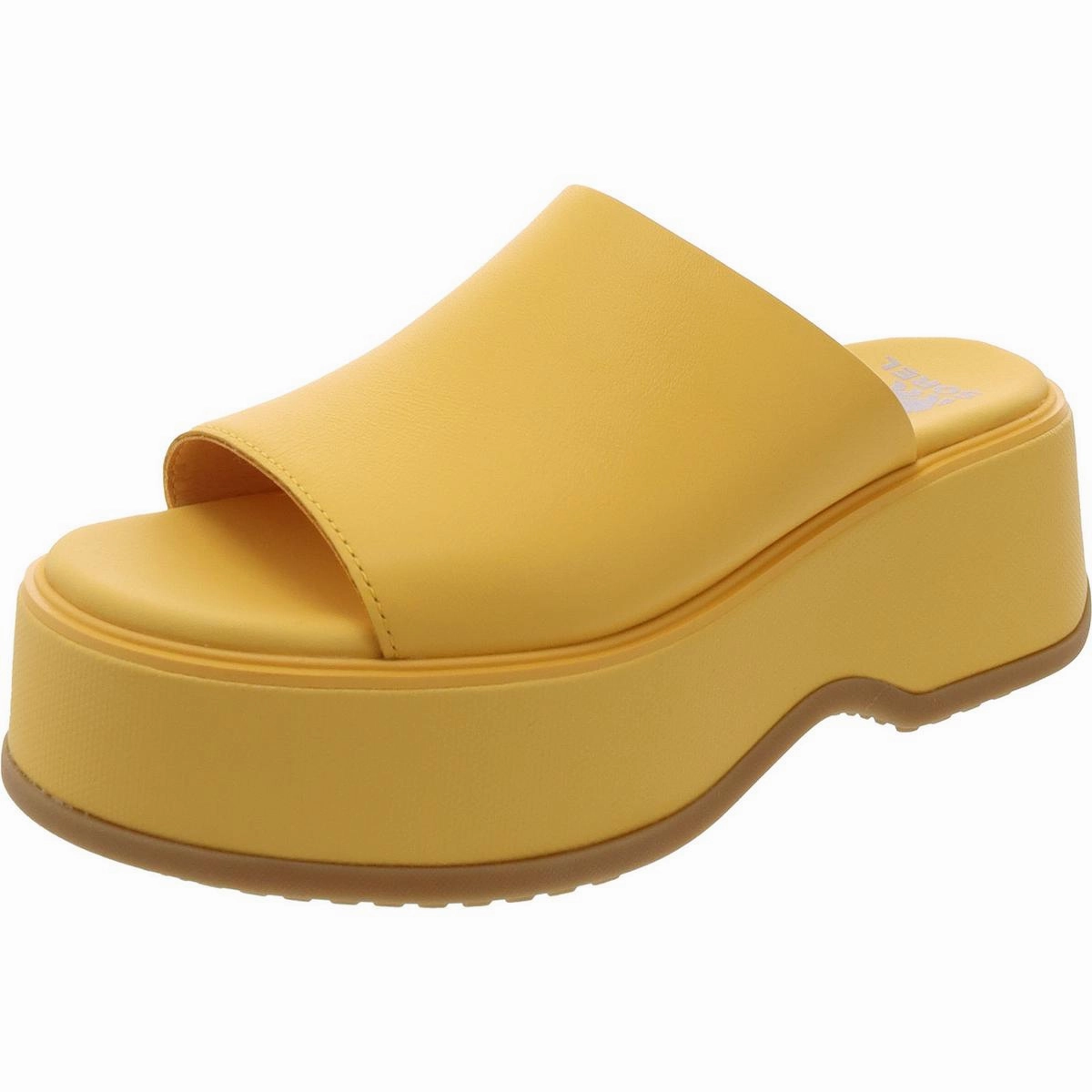 DAYSPRING Womens Ankle Strap Faux Leather Flatform Sandals