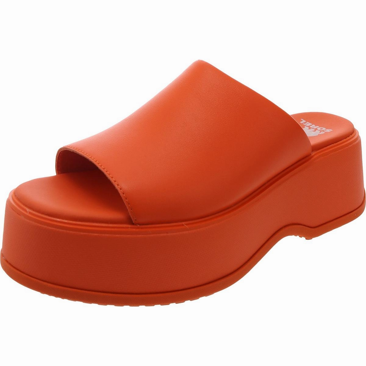 DAYSPRING Womens Ankle Strap Faux Leather Flatform Sandals