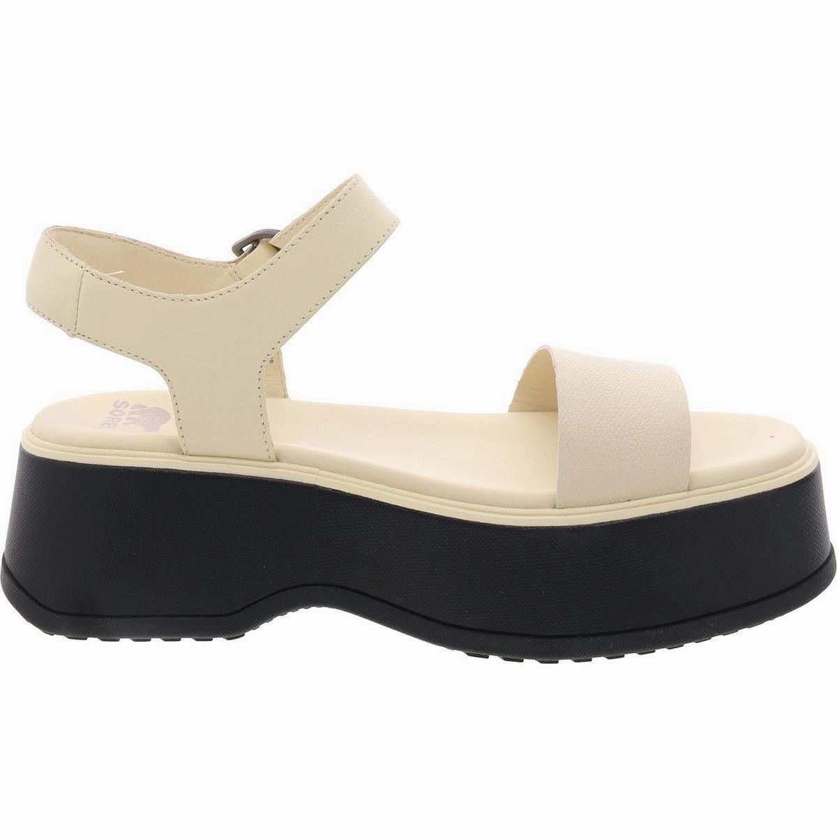 DAYSPRING Womens Ankle Strap Faux Leather Flatform Sandals