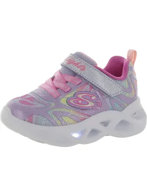 Dazzle Flash Girls Glitter Slip On Light-Up Shoes