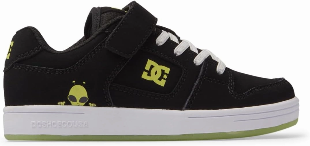 DC Boy's Manteca 4 V Skate Shoe, Black, 6.5 Big Kid