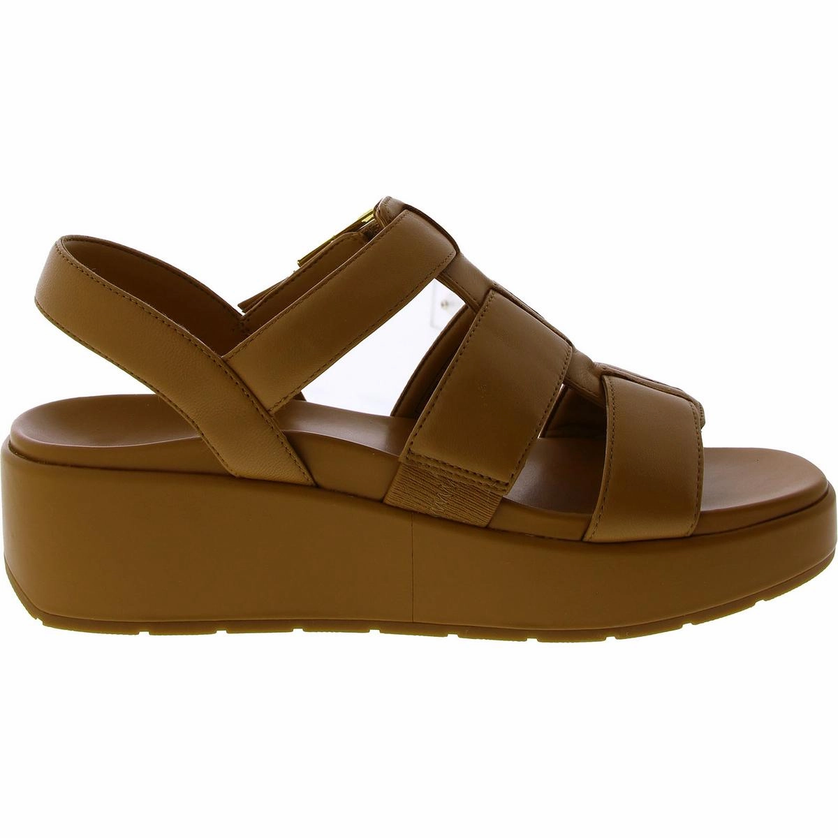 Delano Womens Leather Strappy Wedge Sandals