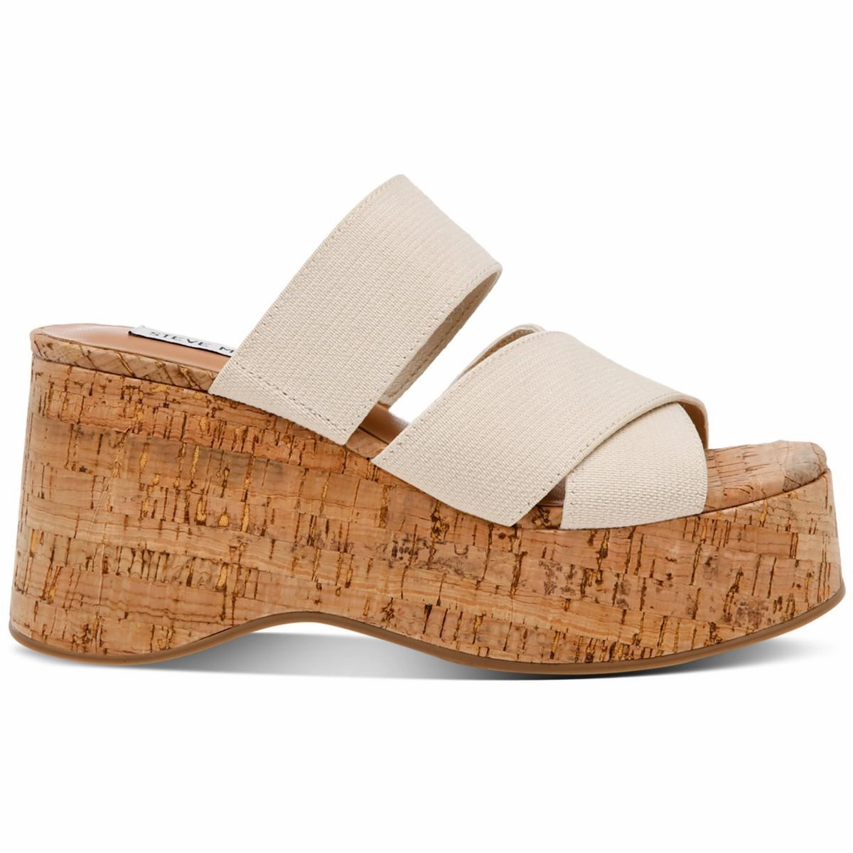 Deo Womens Cork Slip On Platform Sandals