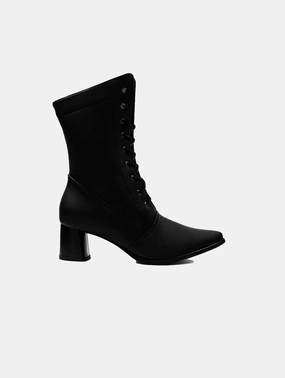 Desserto Cactus Leather Vegan Ankle Boots | Black