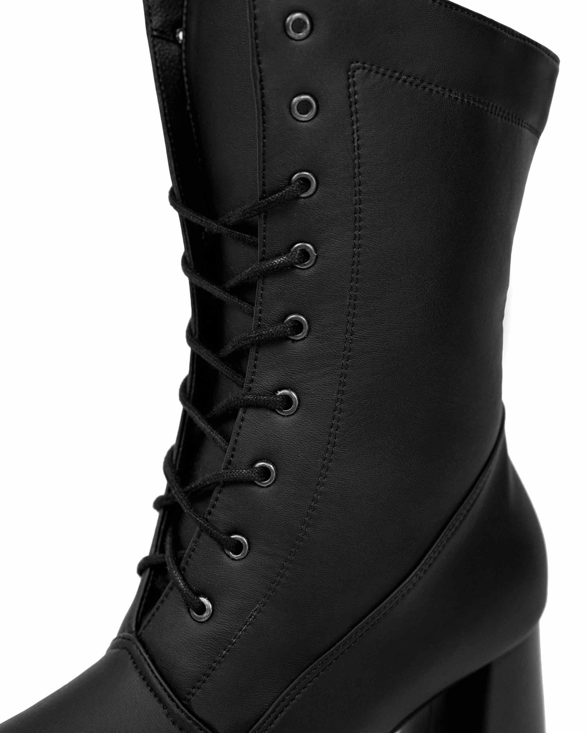 Desserto Cactus Leather Vegan Ankle Boots | Black