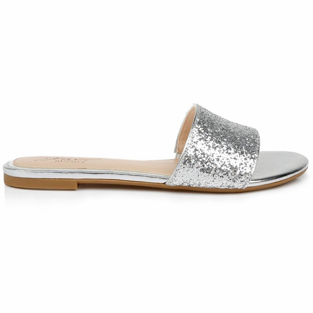 Dillian Womens Flat Slip On Dressy Slide Sandals