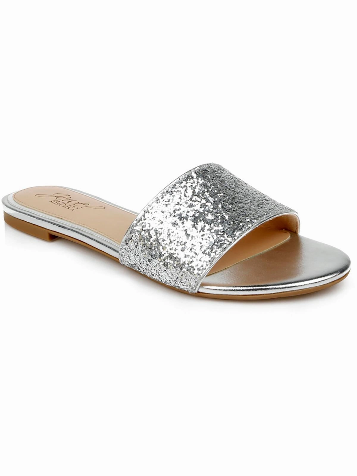 Dillian Womens Flat Slip On Dressy Slide Sandals