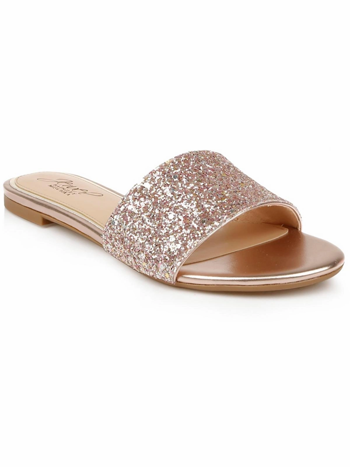 Dillian Womens Flat Slip On Dressy Slide Sandals