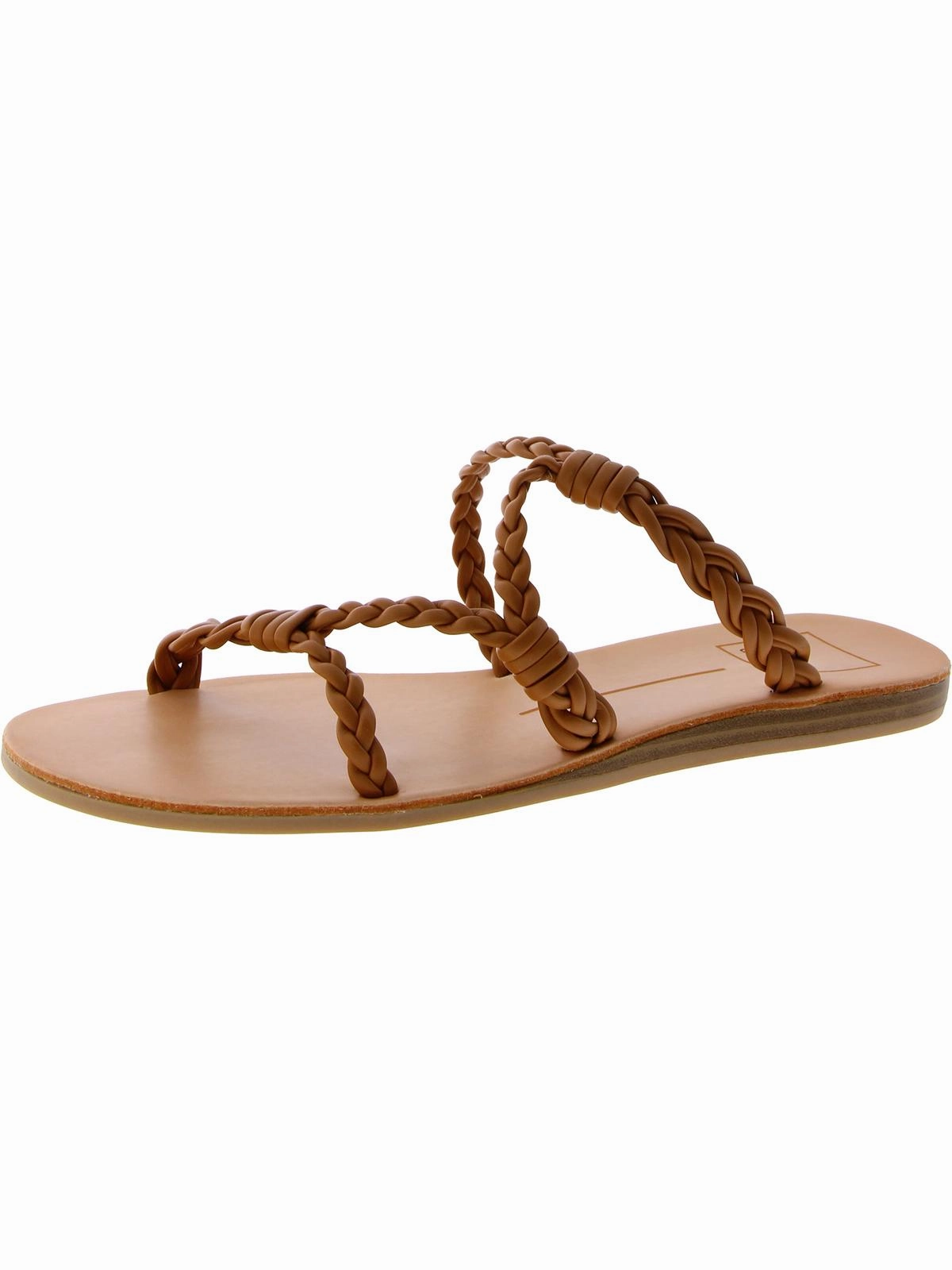 Dion Womens Braided Slip On Strappy Sandals