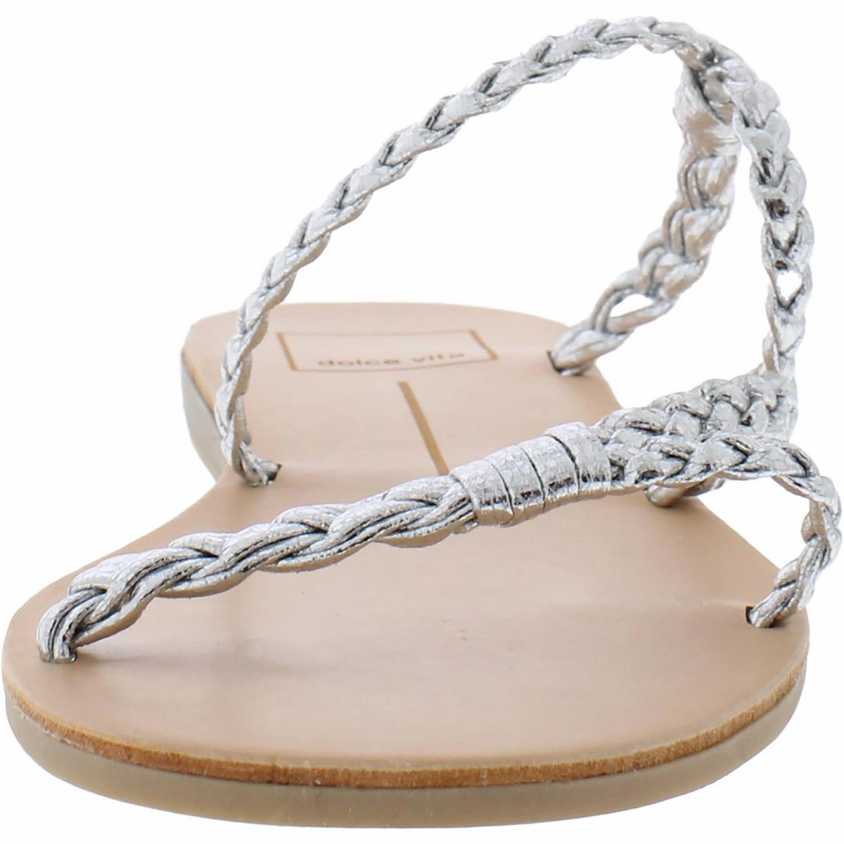 Dion Womens Braided Slip On Strappy Sandals
