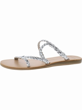 Dion Womens Braided Slip On Strappy Sandals