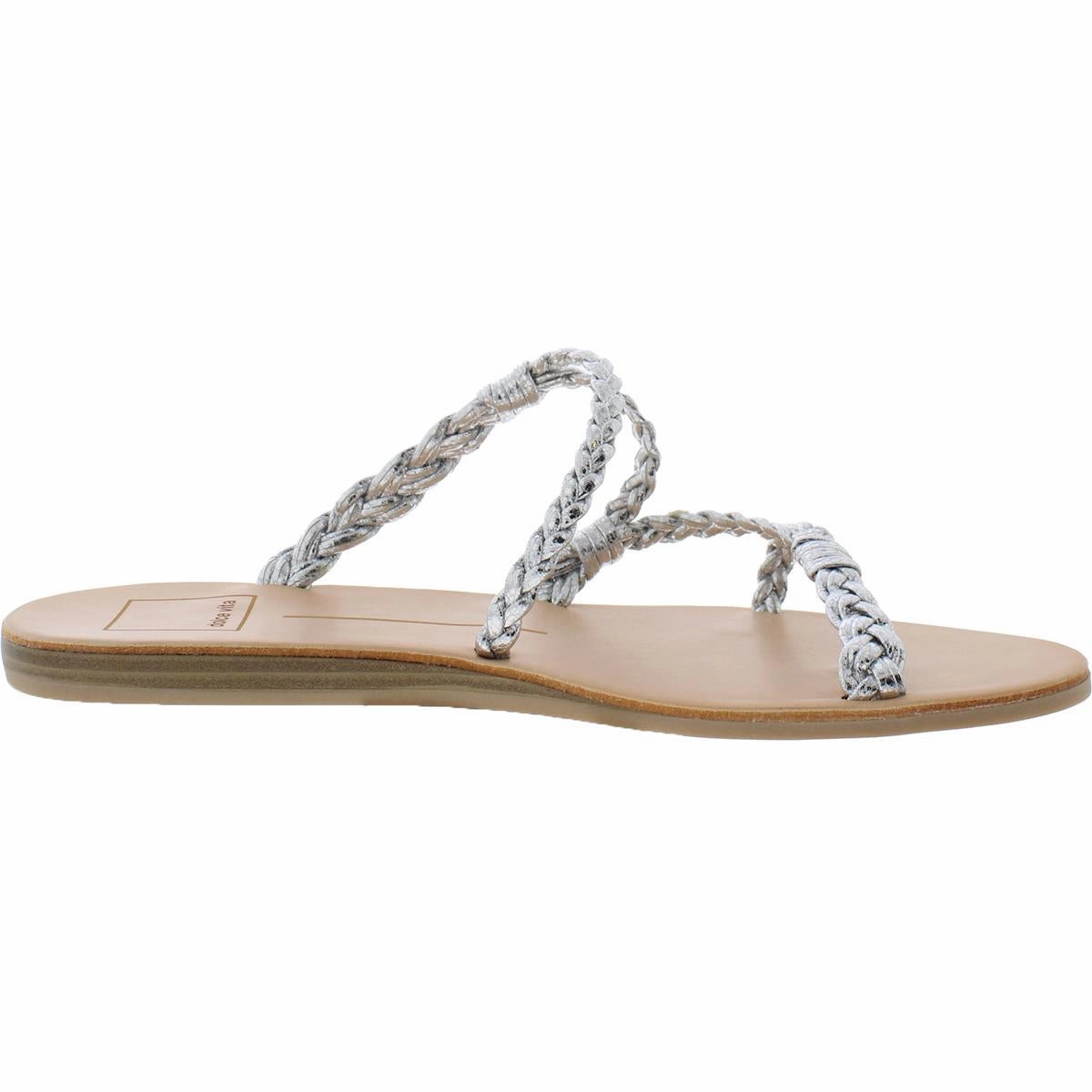 Dion Womens Braided Slip On Strappy Sandals