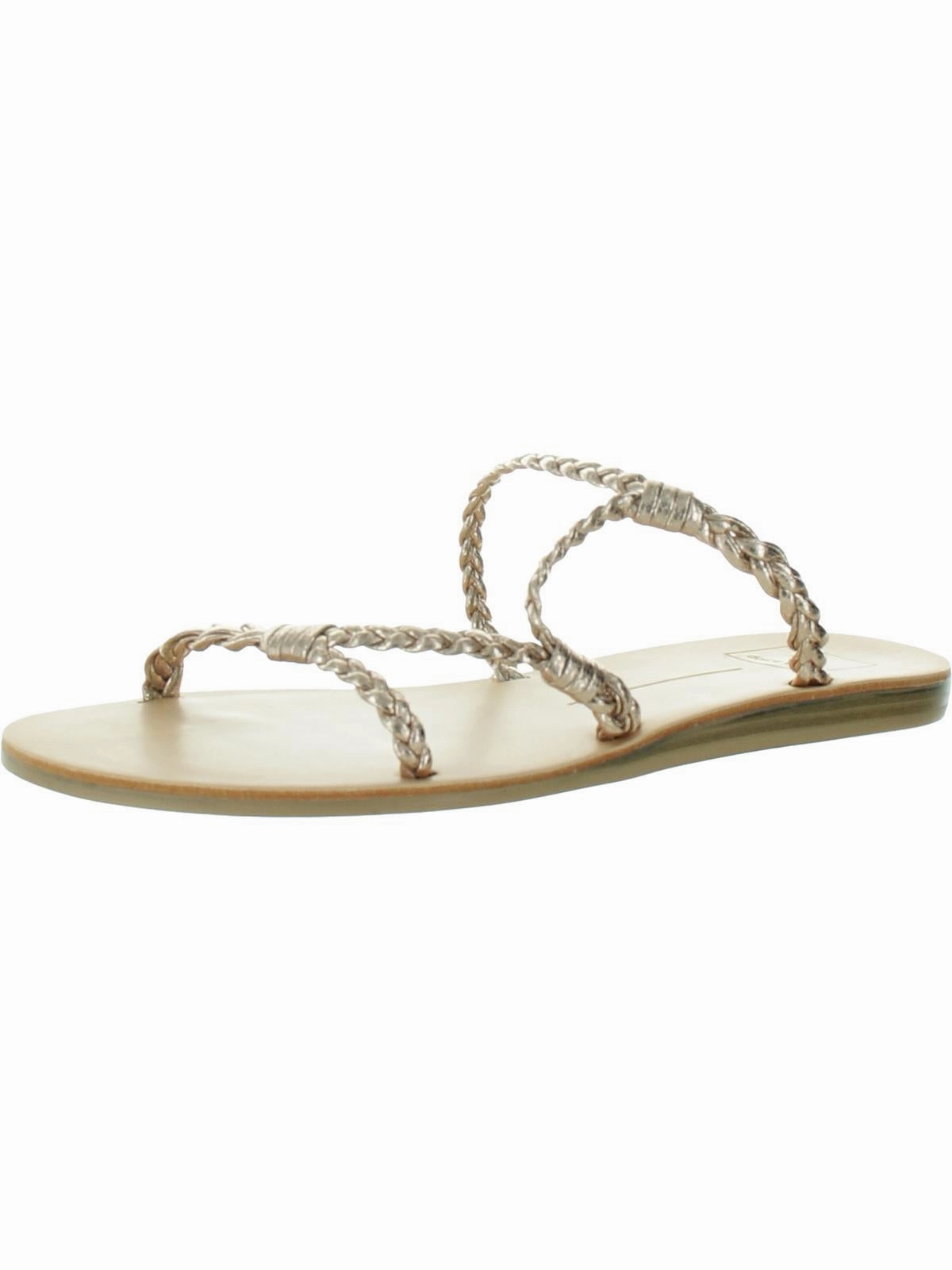 Dion Womens Braided Slip On Strappy Sandals