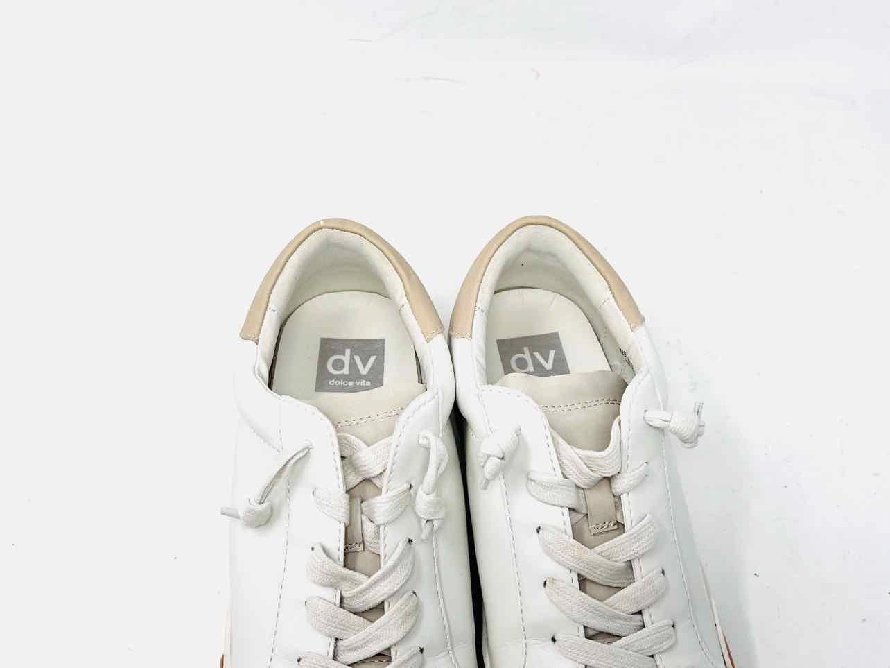 Dolce Vita Size 8 Wh/Br/Gld Color Block Metallic Shoes Sneakers