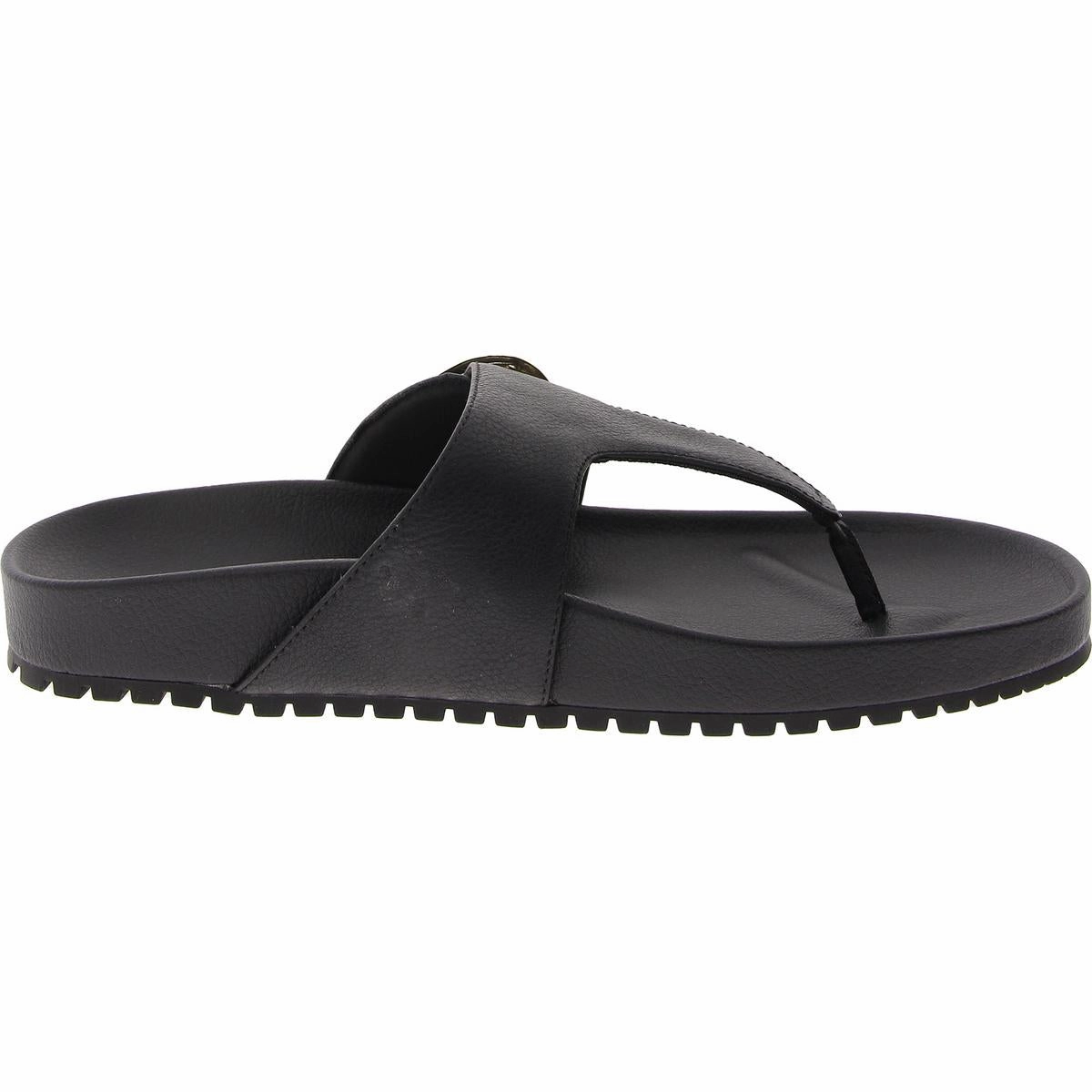 Dori Womens Faux Leather Slide Thong Sandals