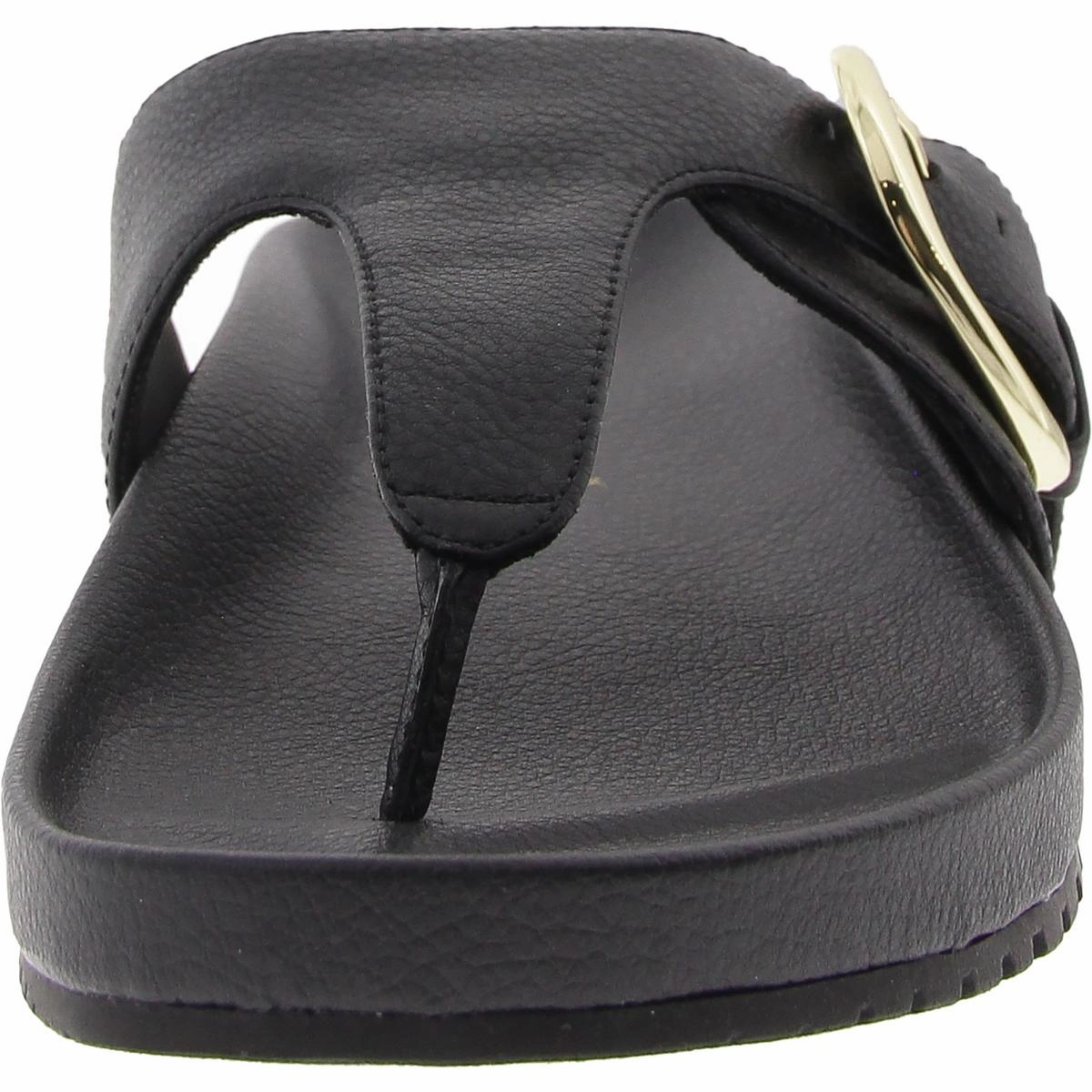Dori Womens Faux Leather Slide Thong Sandals