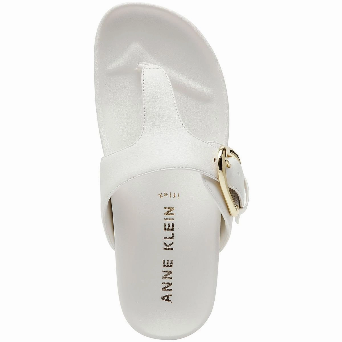 Dori Womens Faux Leather Slide Thong Sandals
