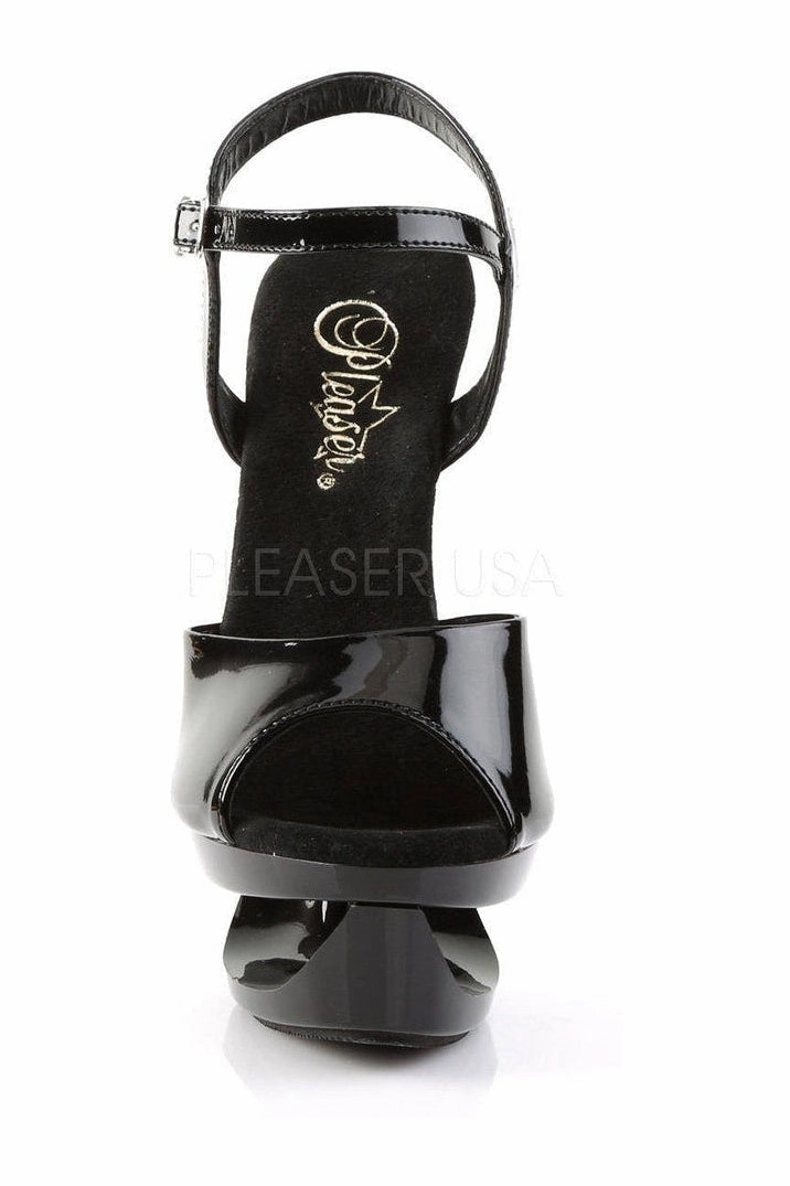 ECLIPSE-609 Platform Sandal  | Black Patent