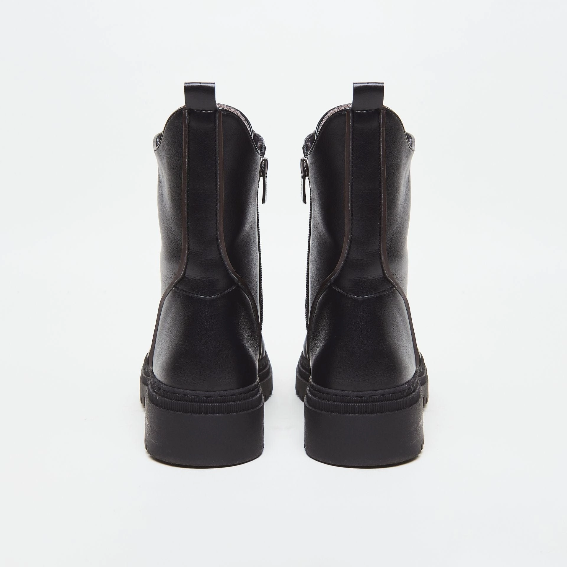 Edi Vegan Leather Ankle Boots | Black