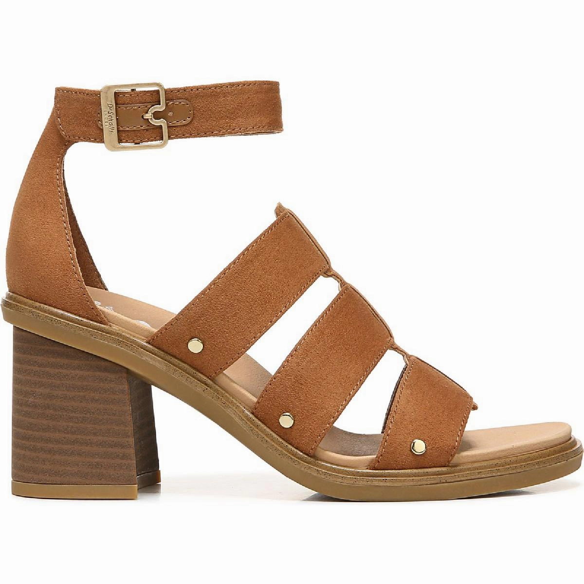 Eleanor Womens Faux Suede Ankle Strap Heels